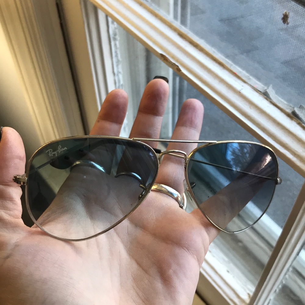 Aviator Blue Ombré Ray Bans - Picture 5 of 8